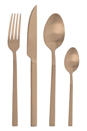Pintinox Duke Satin Cutlery Set, 24 Pieces, Amber Color