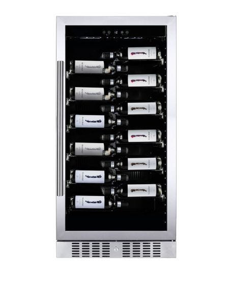 Cantina Linea Grande Monotemperatura cornice porta e maniglia inox, classe F, 70 bottiglie - DX-70.258SS