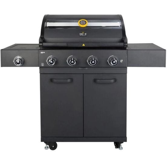 Barbecue a gas con carrello e fornello laterale Prime G4S 4 fuochi GRLLR 