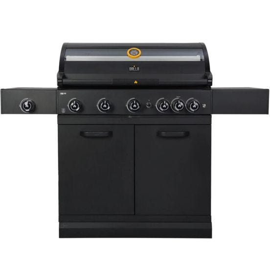 Barbecue a gas con carrello e fornello laterale Prime G5S 5 fuochi GRLLR 