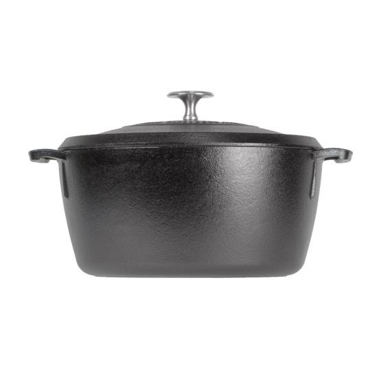 Blacklock Casserole Dish with Lid Cast Iron 5.2L Lodge