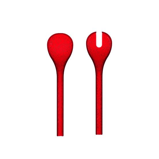 Posate da insalata Memento Synth metacrilato, Rosso