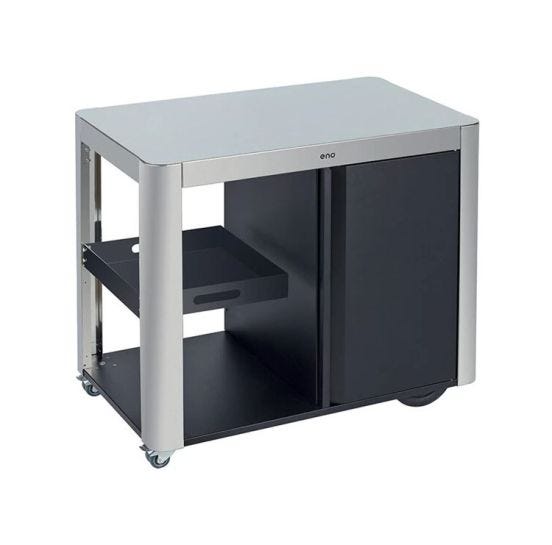 Carrello porta-carichi con porte Achille, colore Inox - Enò
