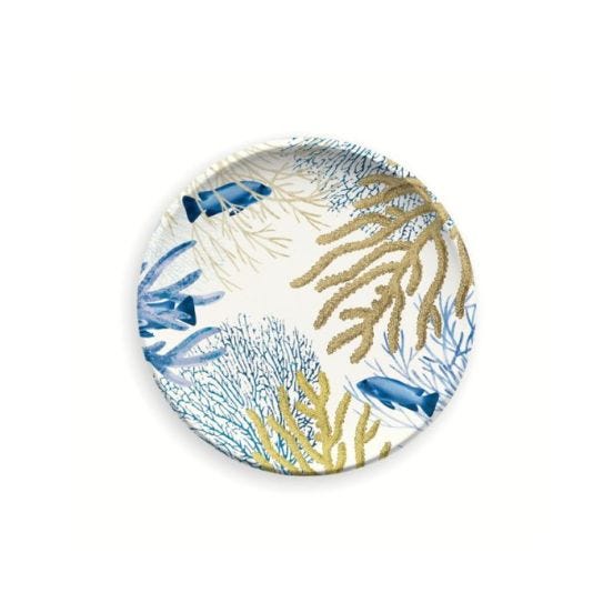 Dessert plate in melamine, Corallo Line, diam. 21.5cm, 6 pieces
