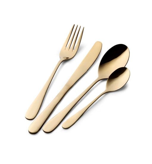 Princess Cutlery Set by Pintinox, 24 Pieces, Sun Color