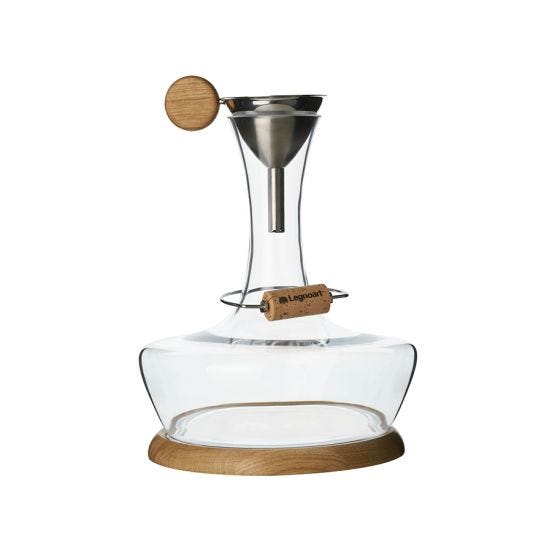 Legnoart Chateau du Gout crystal decanter set, 3 liters with wooden case 