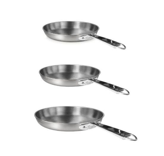 Set pentole per induzione Agnelli in Alu-inox 3ply satinato, diam. 20-24-28