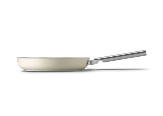Padella in alluminio antiaderente PFAS FREE per induzione, color Crema, diam. 28cm