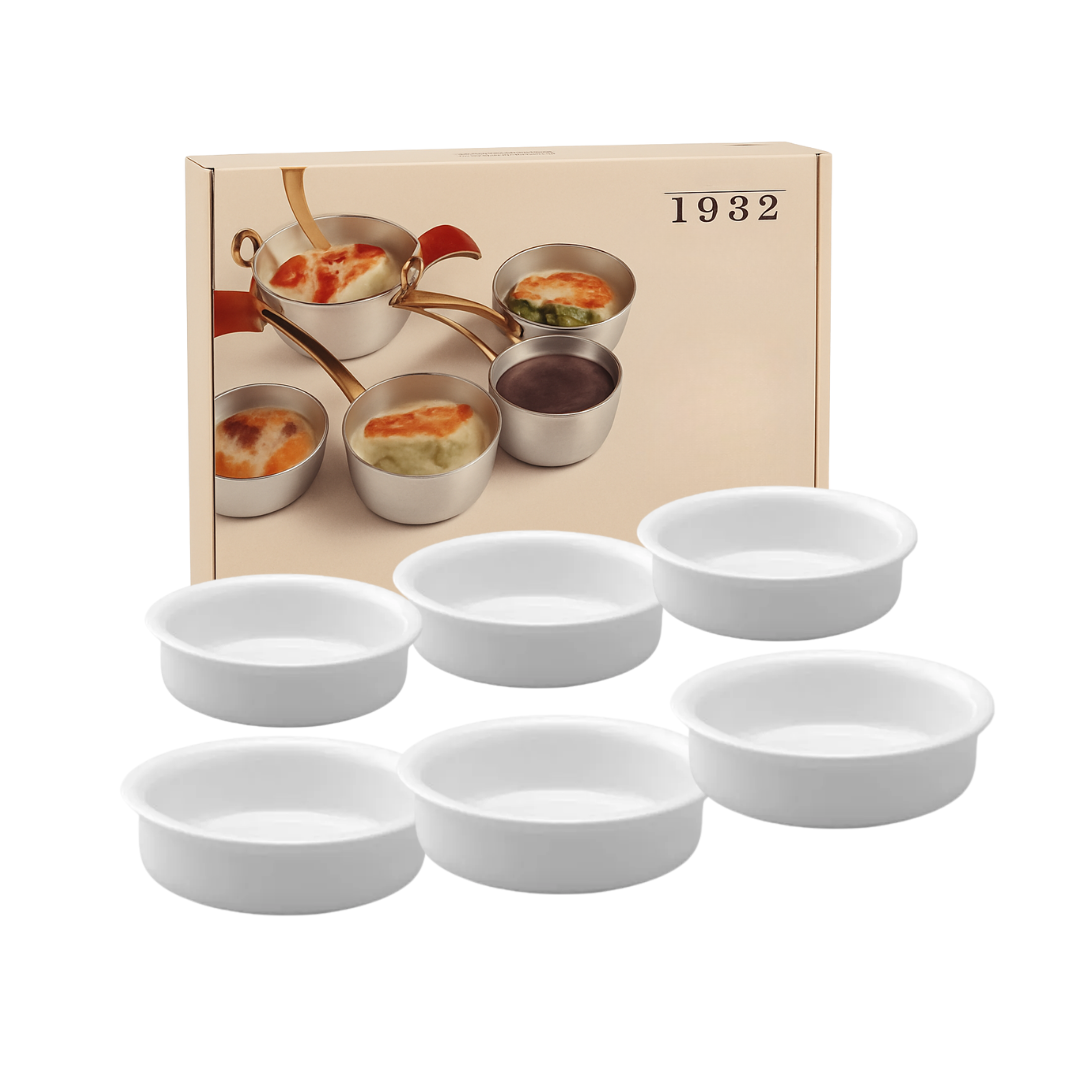 Set di 6 inserti in porcellana Agnelli (diam. 14cm) per art. 110 e 111
