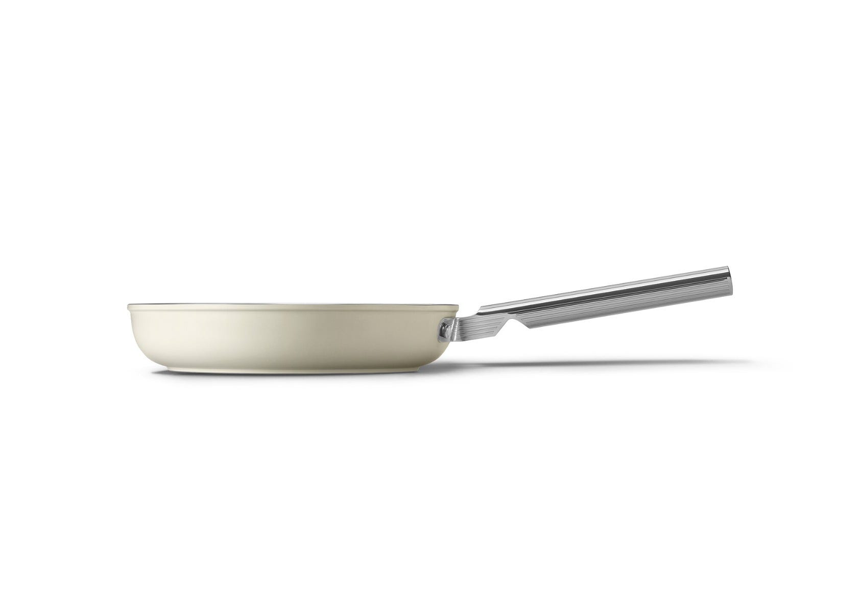 PFAS-free non-stick aluminum pan for induction, cream color, diam. 24cm